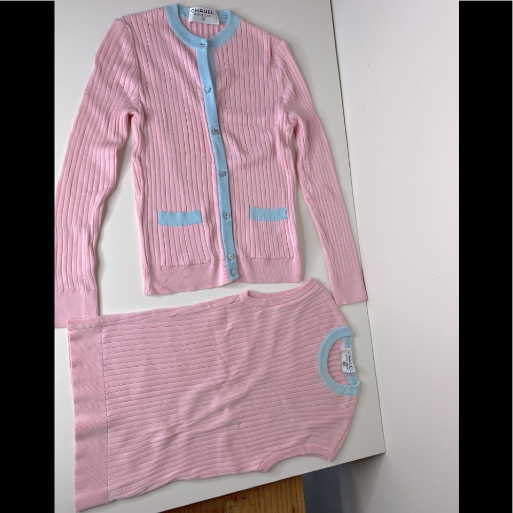 Chanel sweater cardigans set